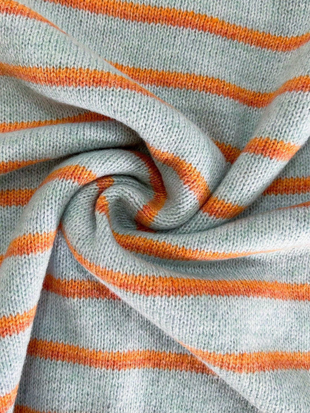 Liora | Striped Knit Cardigan – Blue Orange