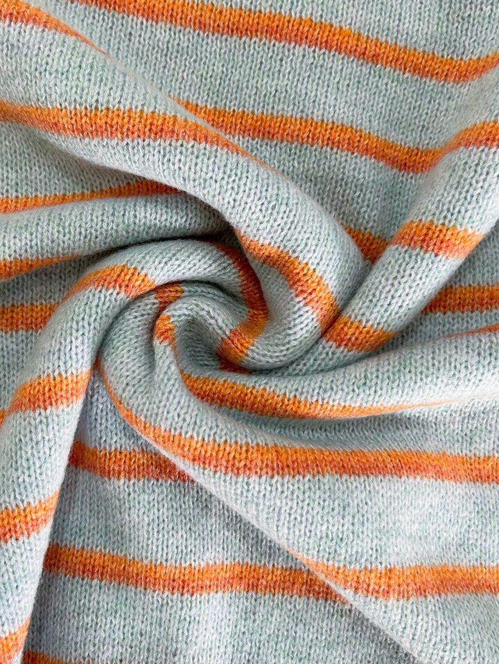 Liora | Striped Knit Cardigan – Blue Orange