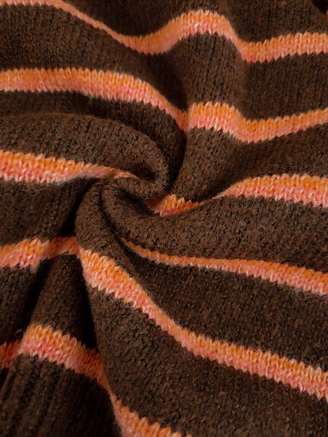 Liora | Striped Knit Cardigan – Beige Orange