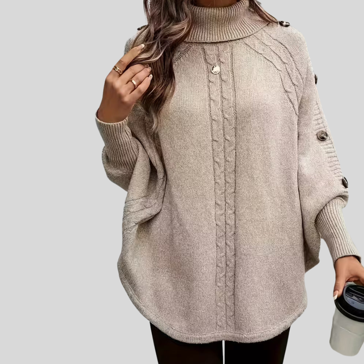 HOPE | High-neck cable-knit sweater