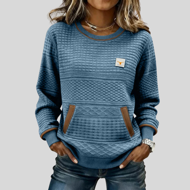 ELLA | Colorblock sweatshirt with kangaroo pocket