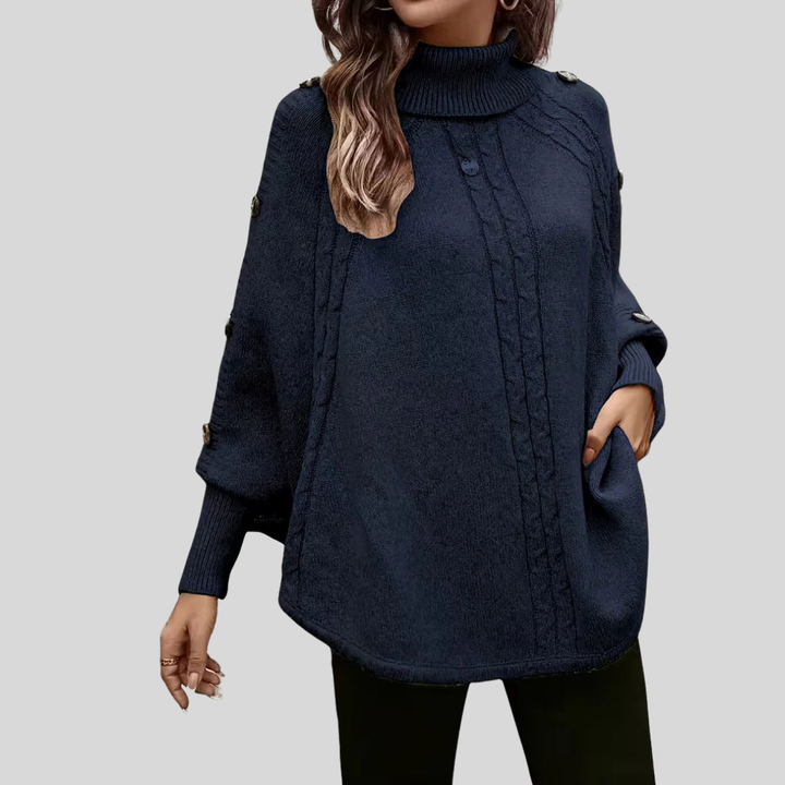 HOPE | High-neck cable-knit sweater