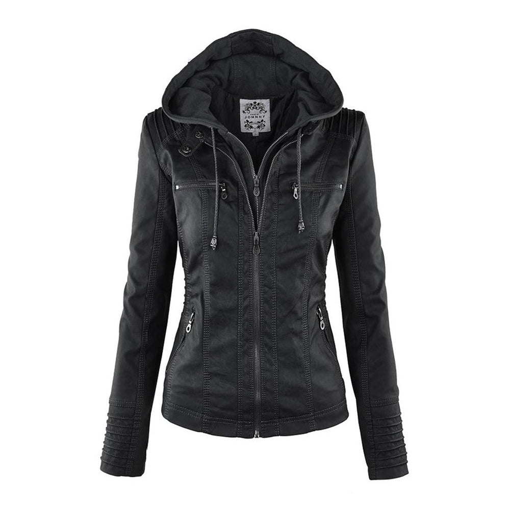 Camille | Hooded Moto Jacket