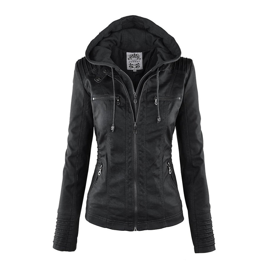 Camille | Hooded Moto Jacket