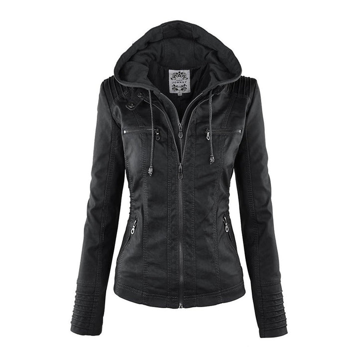 Camille | Hooded Moto Jacket