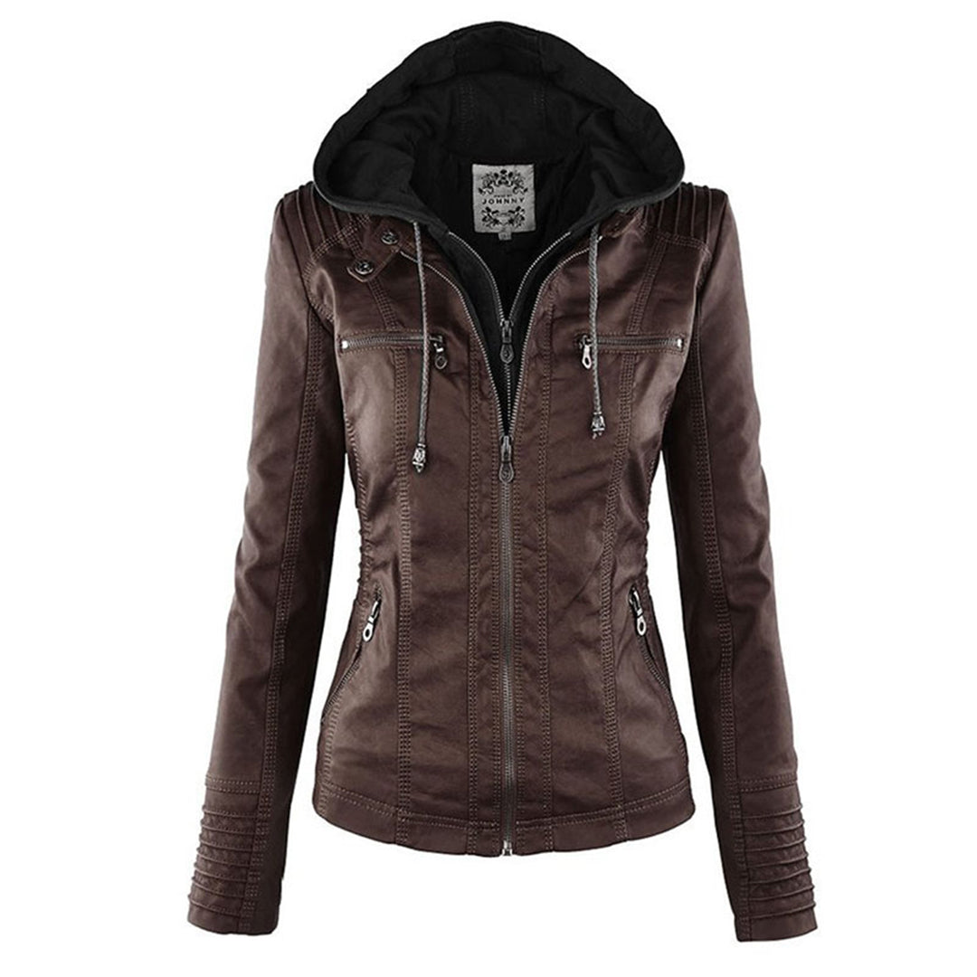 Camille | Hooded Moto Jacket