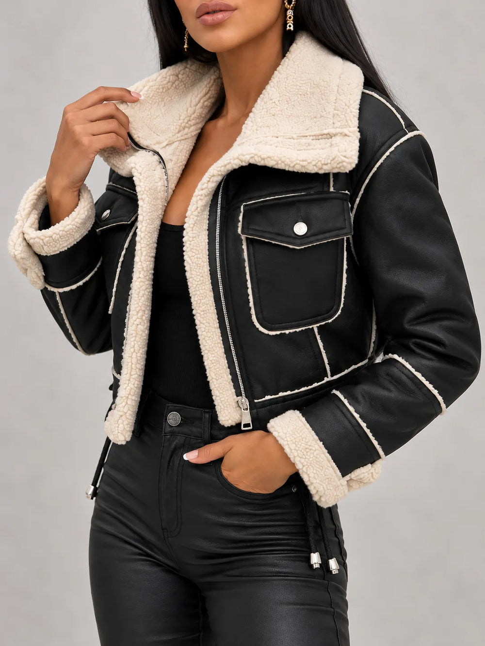 Celeste | Shearling-Trimmed Jacket
