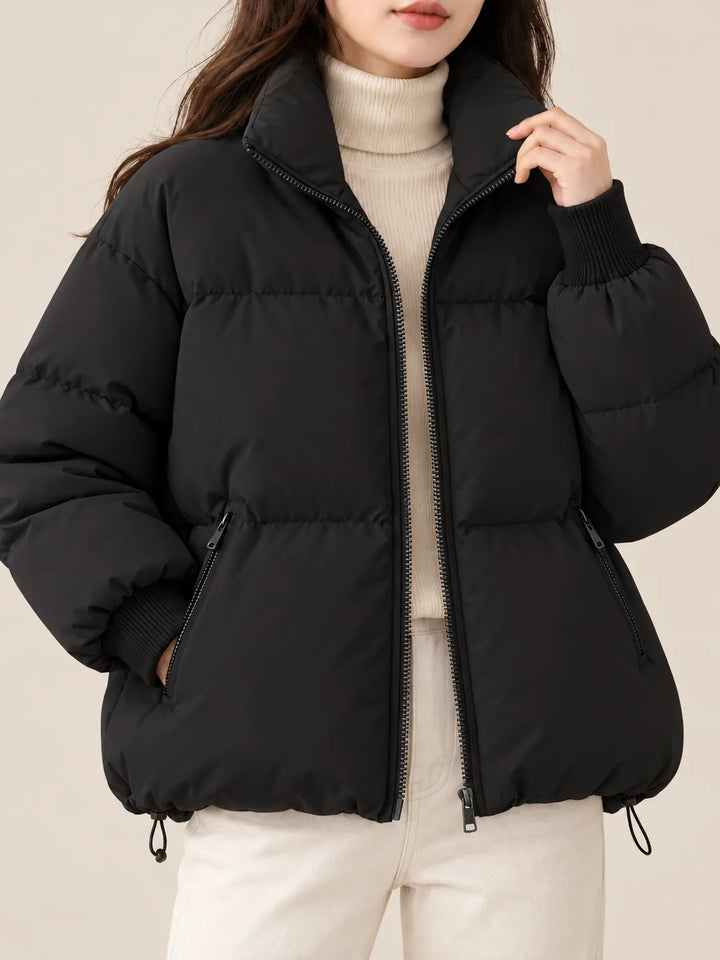 Celeste | Cozy Quilted Puffer Jacket - Black