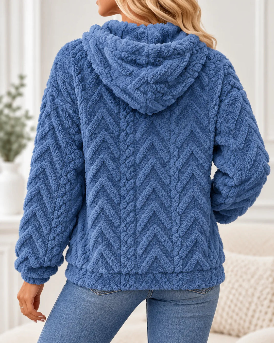 Evelyn | Cozy Textured Fleece Hoodie