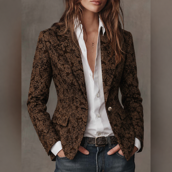 Estelle | Jacquard Cashmere Fitted Blazer