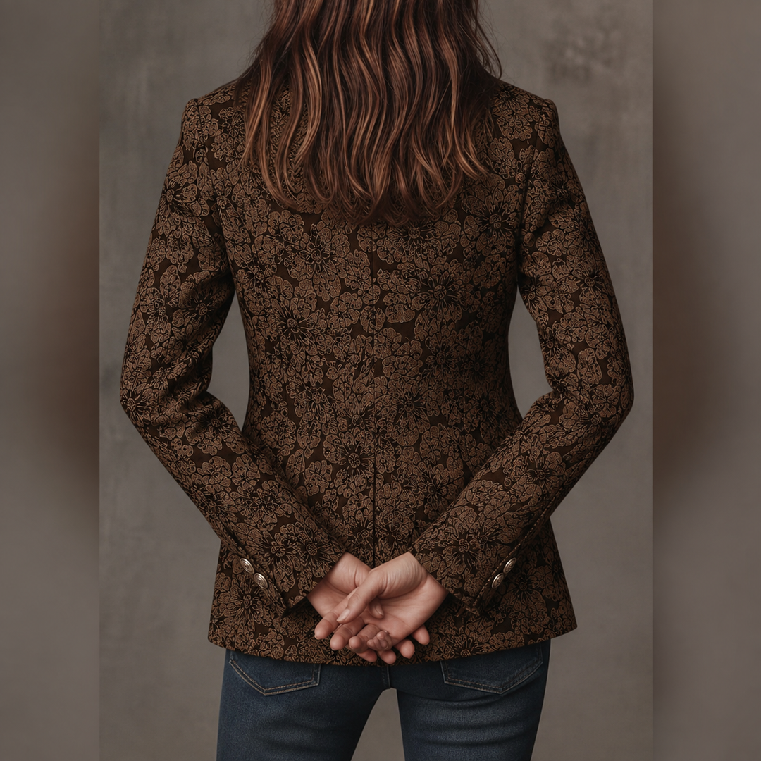 Estelle | Jacquard Cashmere Fitted Blazer