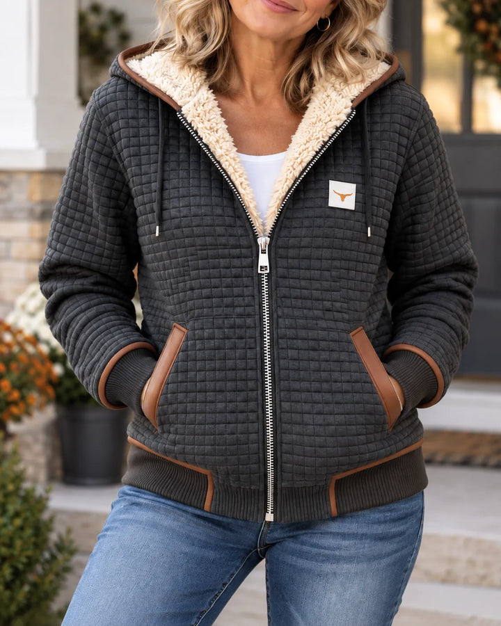 Maren | Sherpa-Lined Quilted Hooded Jacket
