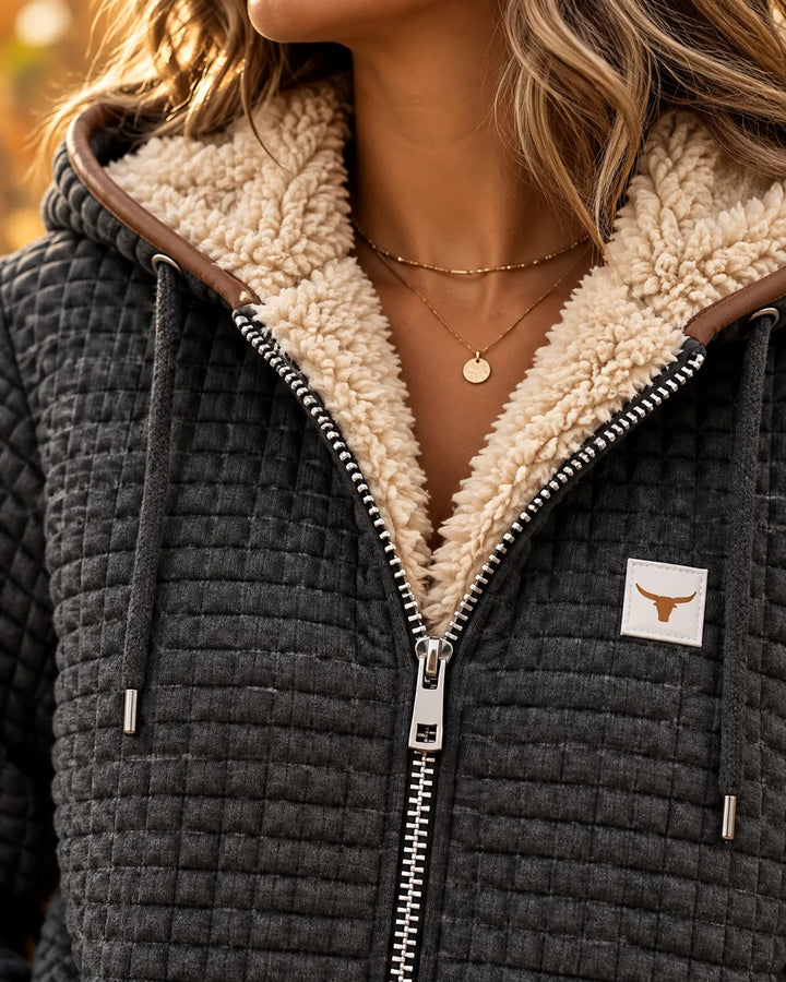 Maren | Sherpa-Lined Quilted Hooded Jacket