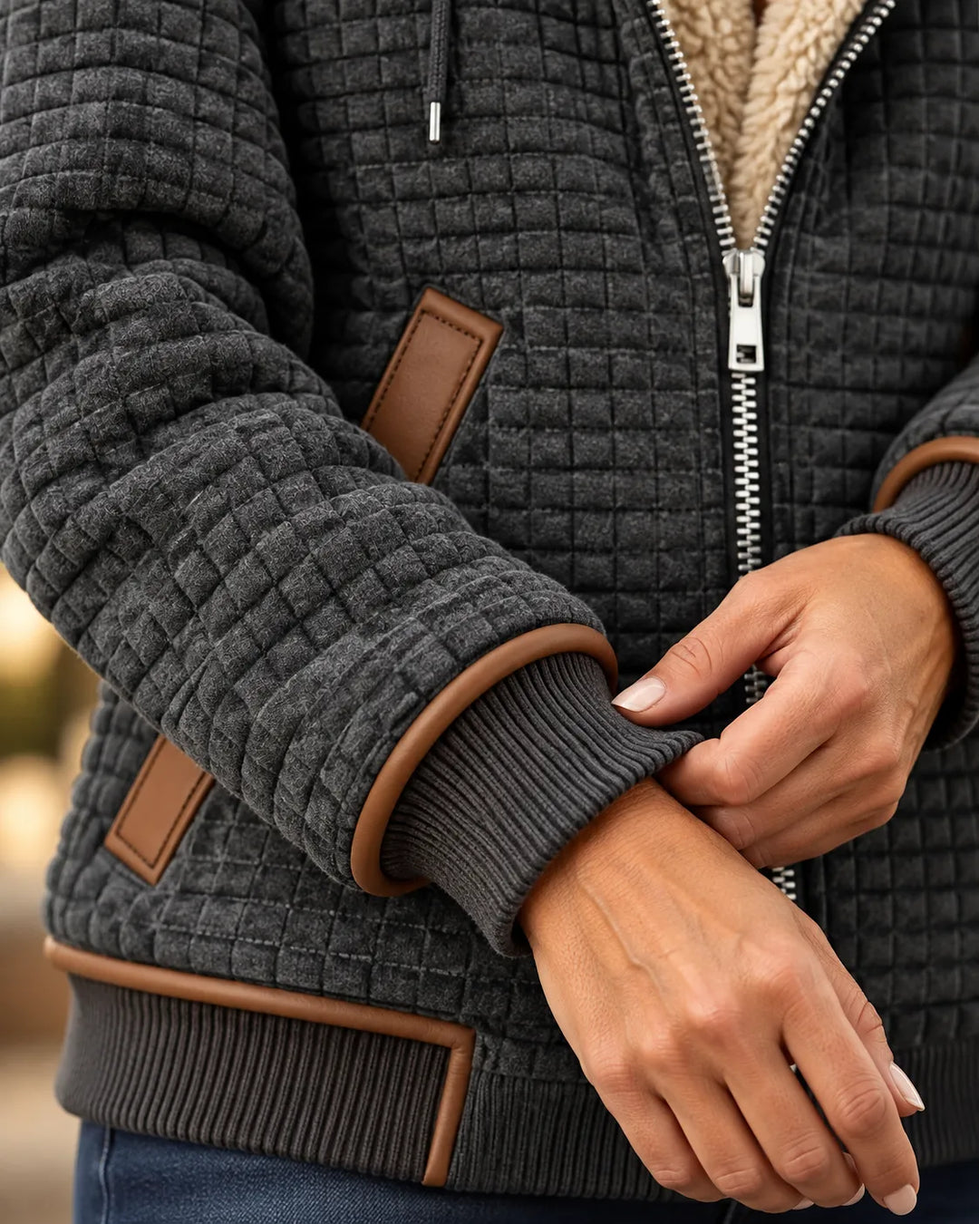 Maren | Sherpa-Lined Quilted Hooded Jacket