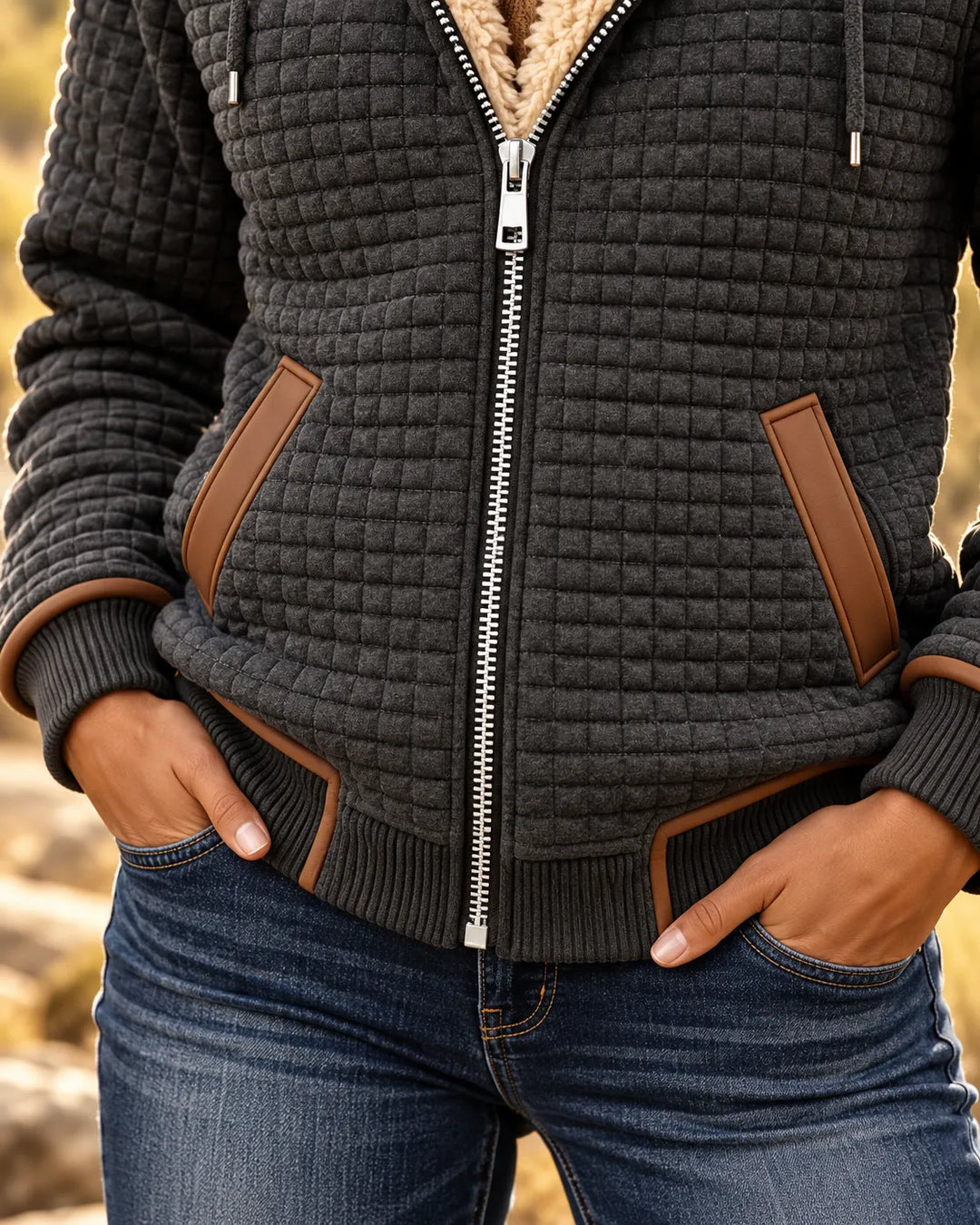 Maren | Sherpa-Lined Quilted Hooded Jacket