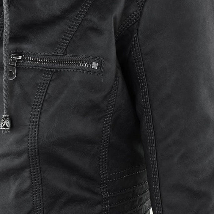 Camille | Hooded Moto Jacket
