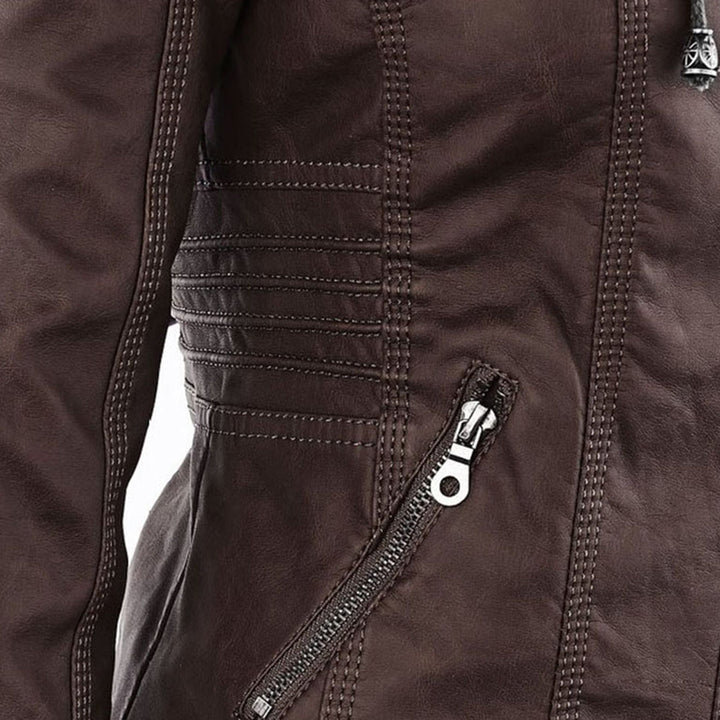 Camille | Hooded Moto Jacket