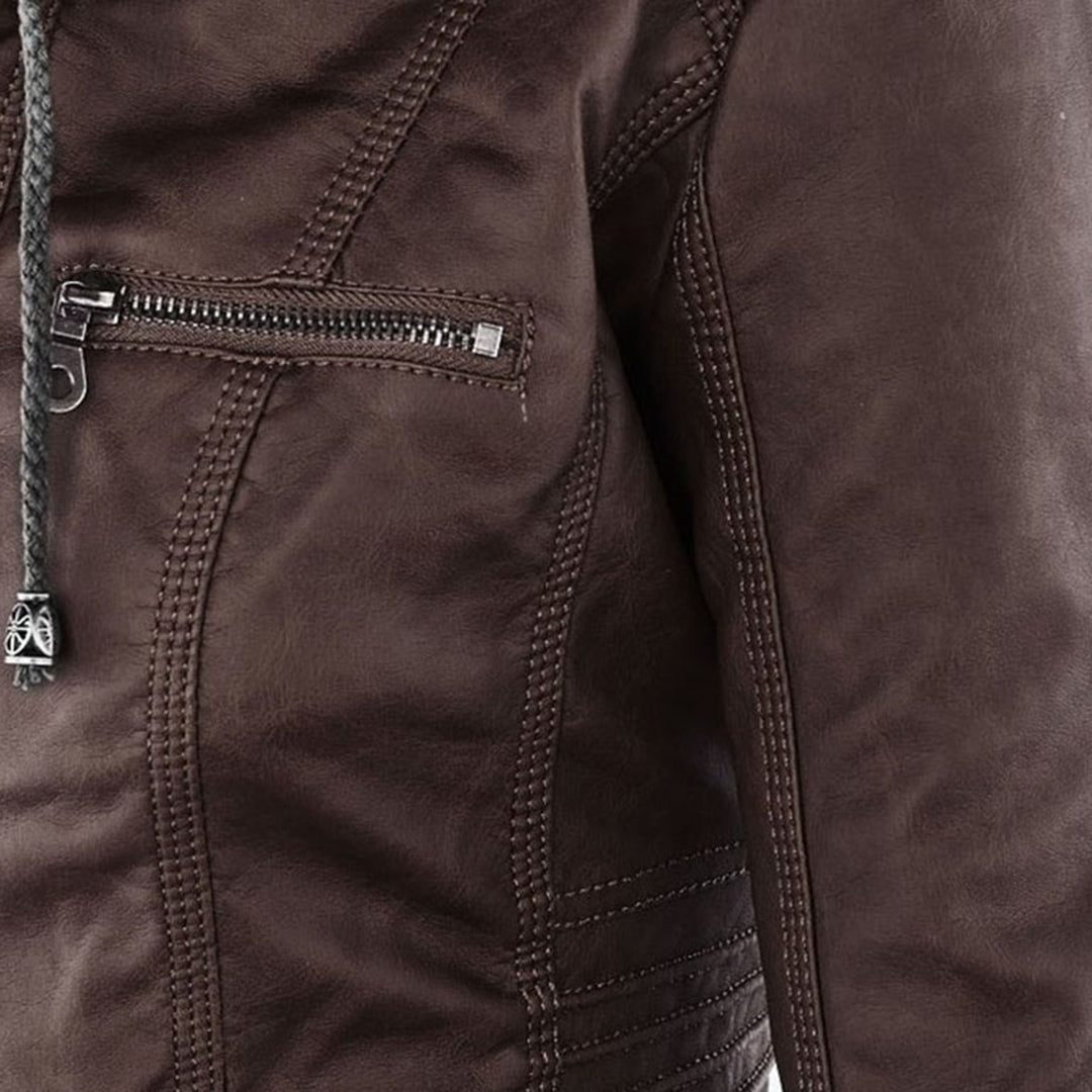 Camille | Hooded Moto Jacket