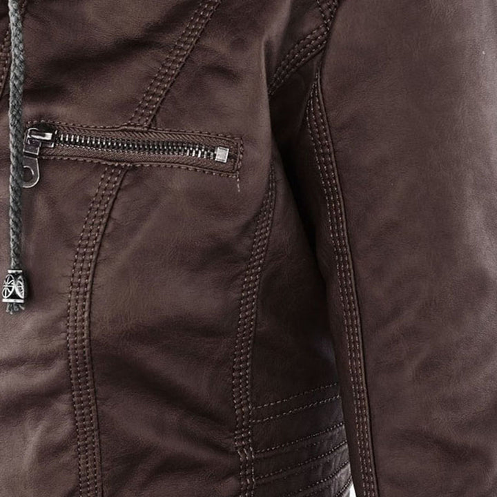 Camille | Hooded Moto Jacket
