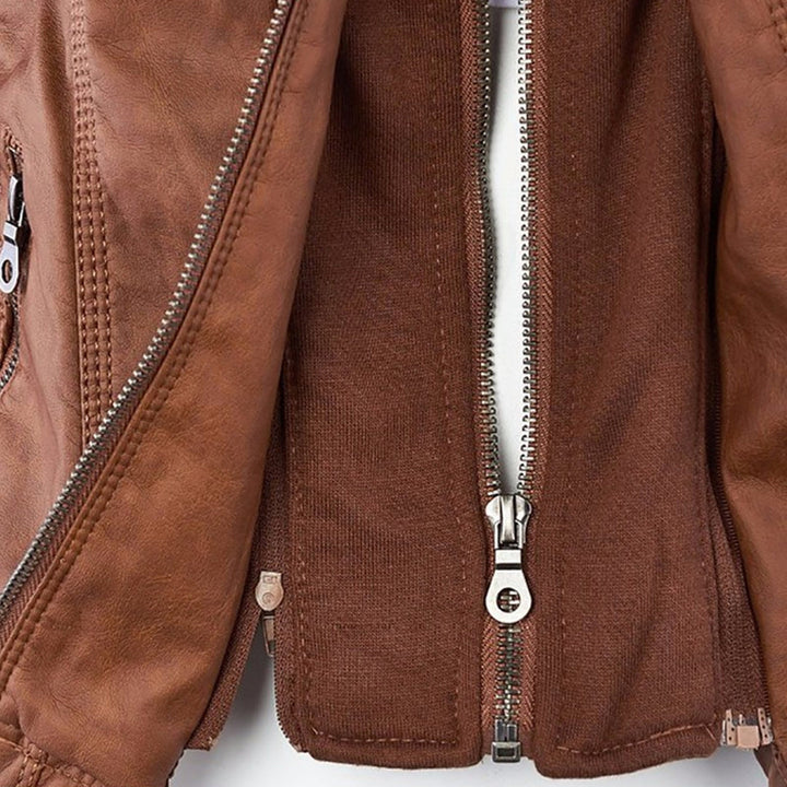 Camille | Hooded Moto Jacket