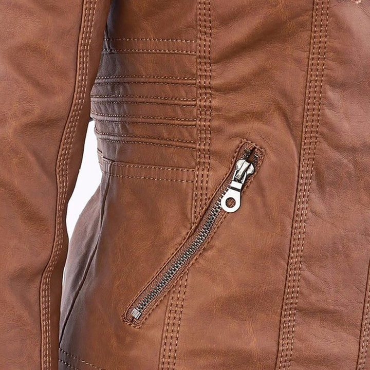Camille | Hooded Moto Jacket