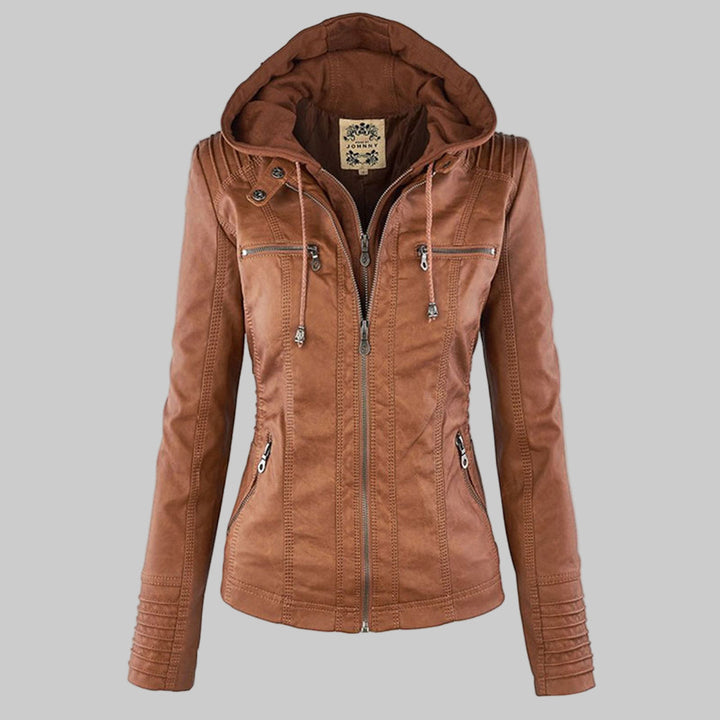 Camille | Hooded Moto Jacket