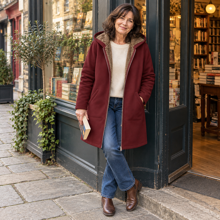 Clementine | Sherpa-Lined Hooded Coat