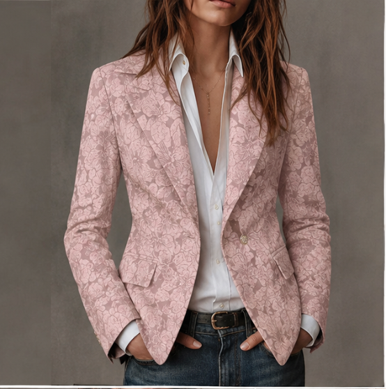Estelle | Jacquard Cashmere Fitted Blazer