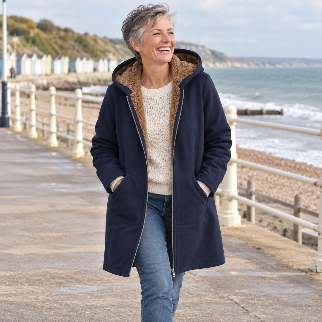 Clementine | Sherpa-Lined Hooded Coat