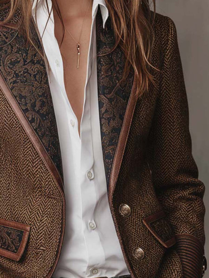 Gisele | Chevron Inset Blazer