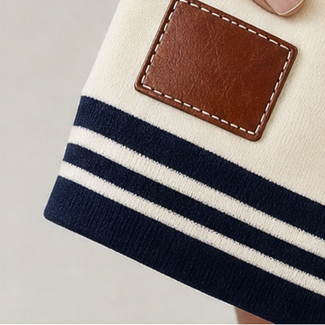 Lillian | Contrast-Stripe Half-Zip Polo Dress