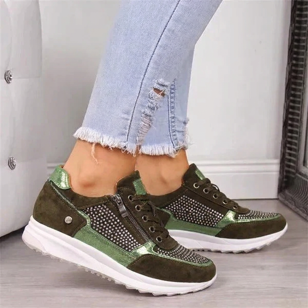 Martina | Comfort Shoes with Zip - Green