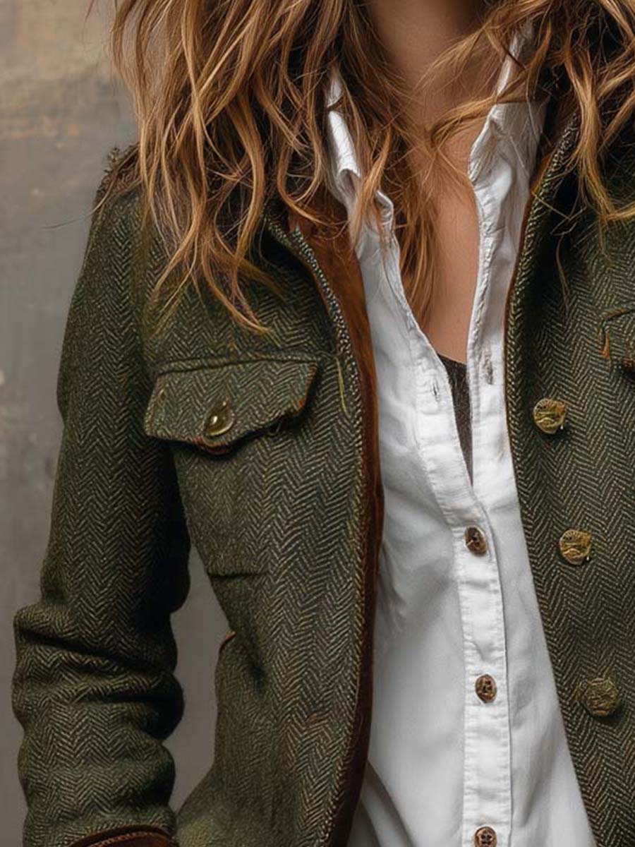 Evangeline | Herringbone Jacket