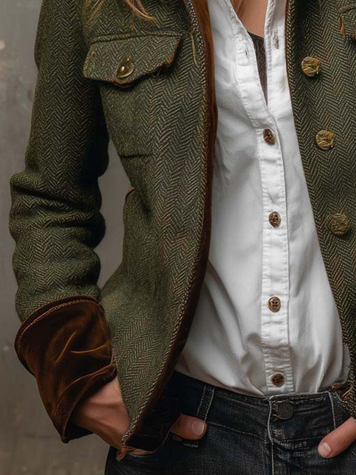 Evangeline | Herringbone Jacket