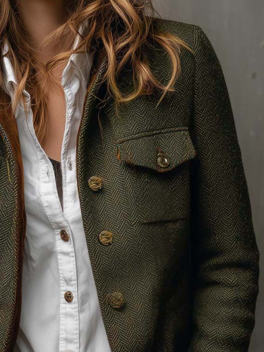 Evangeline | Herringbone Jacket