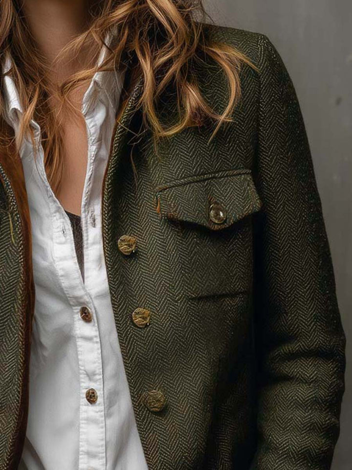 Evangeline | Herringbone Jacket