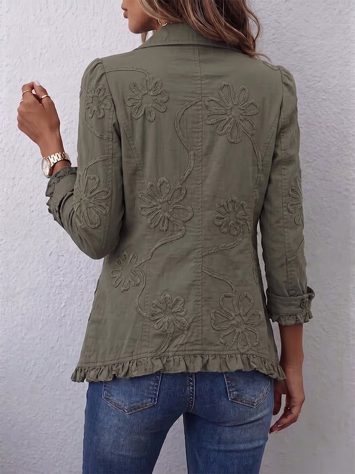 Faustine | Embroidered Floral Utility Jacket