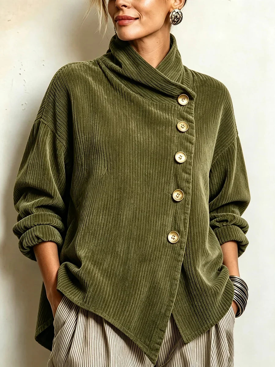 AMBER | Corduroy button-up top
