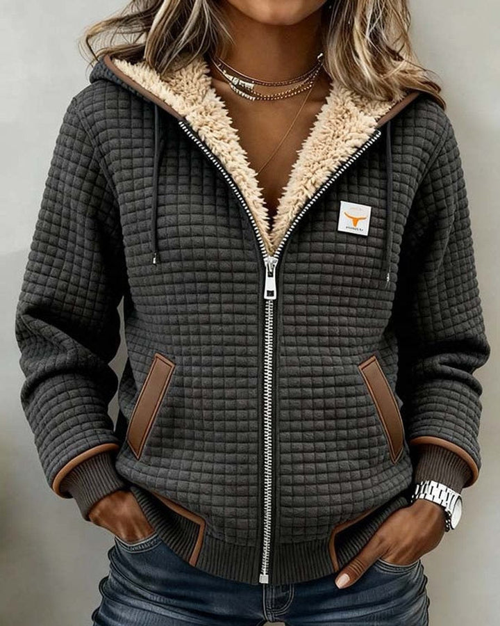 Maren | Sherpa-Lined Quilted Hooded Jacket